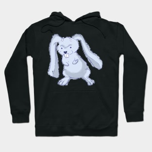 Blue evil cute rabbit Hoodie